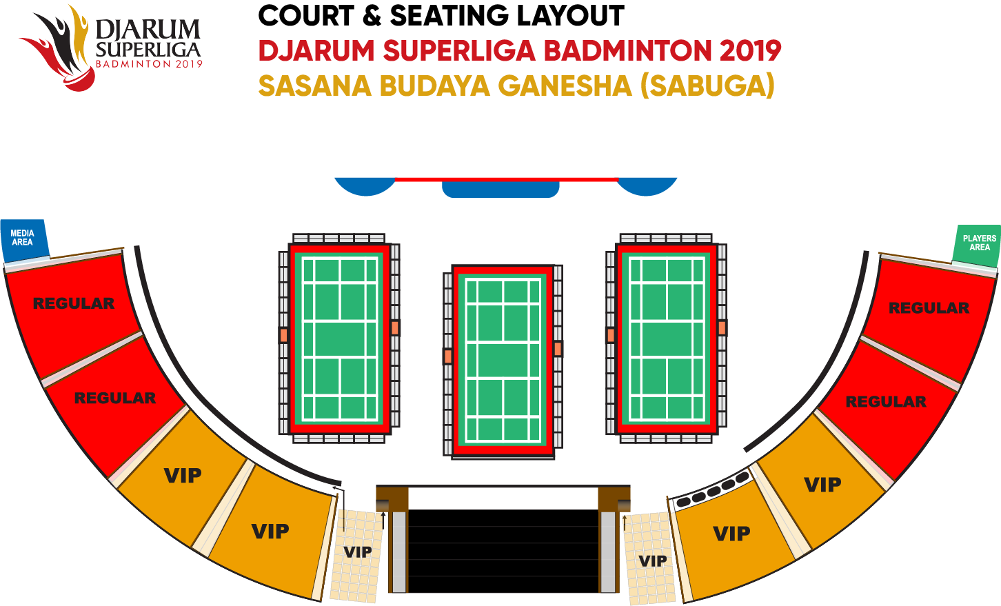 Djarum Superliga Badminton 2019 - Seat Layout