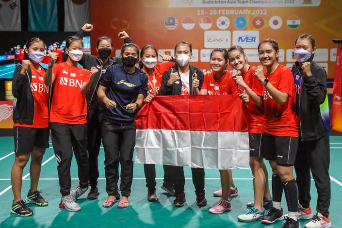 Tim putri Indonesia menjuarai BATC 2022 (Humas PP PBS)