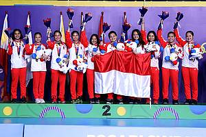 Tim beregu putri Indonesia raih medali perak di ajang SEA Games 2019 Filipina.
