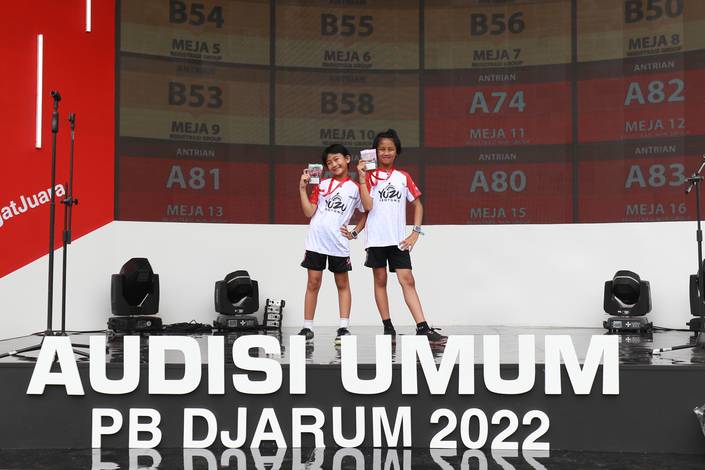 Sejumlah peserta Audisi Umum PB Djarum 2022 di Kudus (Djarum Badminton)