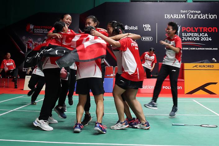 Tim Djarum A juara Polytron Superliga Junior 2024 (Djarum Badminton)