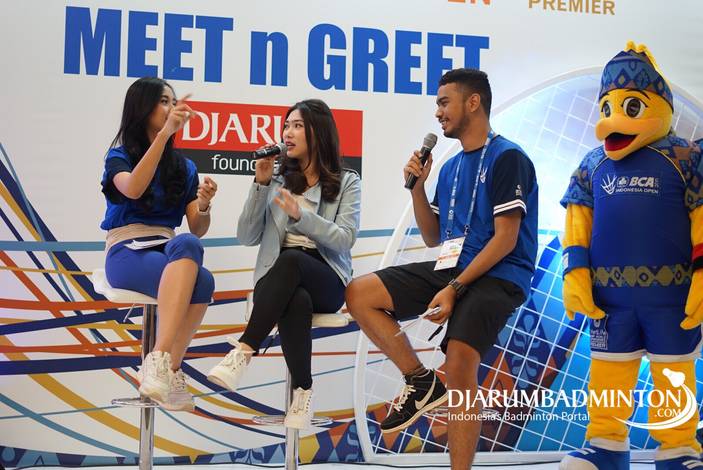 Isyana Sarasvati saat acara Meet n Greet di Lobby JCC