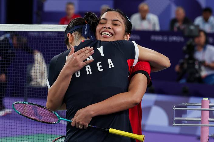 An Se Young & Gregoria Mariska Tunjung (PBSI/Badmintonphoto/Yohan Nonotte)