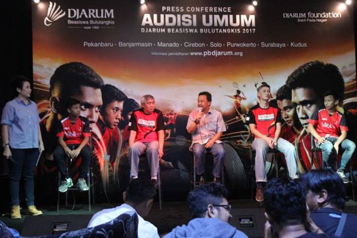 Press Conference Audisi Umum Djarum Beasiswa Bulutangkis 2017 (foto: PB Djarum)