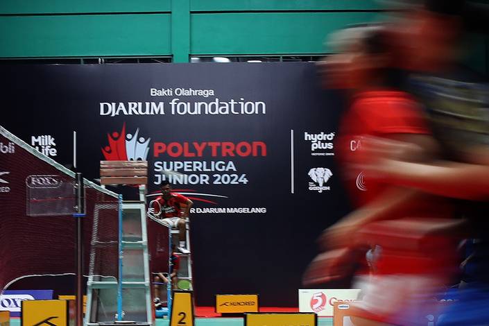 Sesi latihan terakhir menjelang POLYTRON Superliga Junior 2024 (Djarum Badminton)