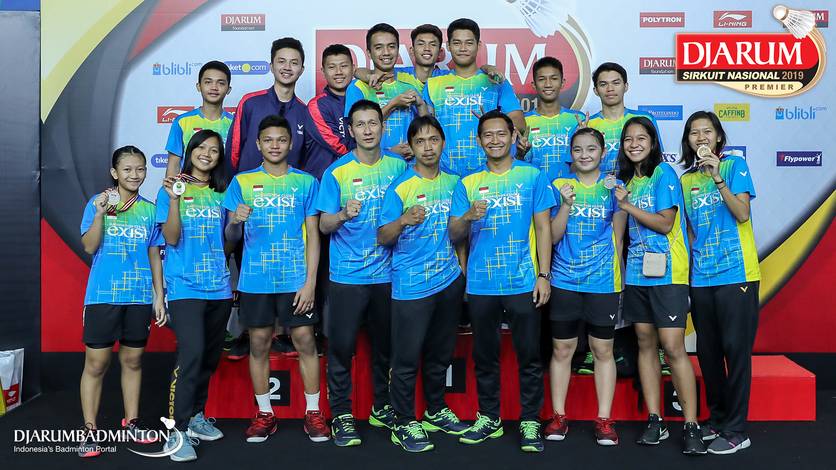 PB Exist Jakarta juara umum Djarum Sirkuit Nasional Premier Li-ning Jawa Timur Open 2019.