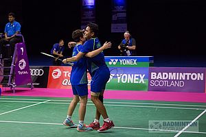 Tontowi Ahmad/Liliyana Natsir. (Photo Credit: Twitter @BadmintonScot)