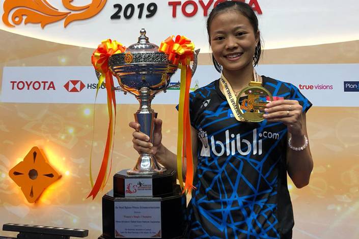 Fitriani keluar sebagai juara Thailand Masters 2019 BWF World Tour Super 300.
