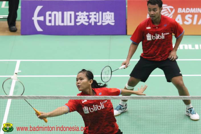 Rehan Naufal Kusharjanto/Siti Fadia Silva Ramadhanti Menjadi Salah Satu Wakil Indonesia di Babak Semifinal Asia Junior Championships 2017. (foto: PBSI)