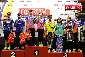 Podium Juara Ganda Campuran Taruna