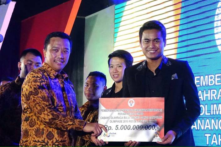 Imam Nahrawi, Liliyana Natsir, Tontowi Ahmad