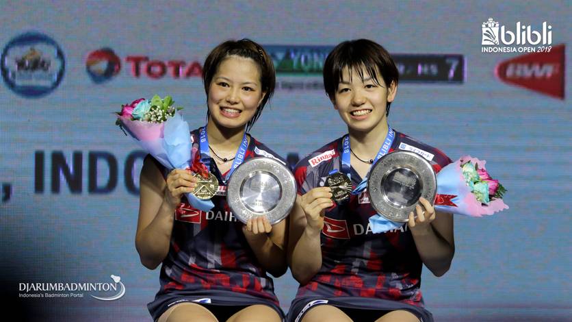 Yuki Fukushima/Sayaka Hirota Juara Ganda Putri Blibli Indonesia Open