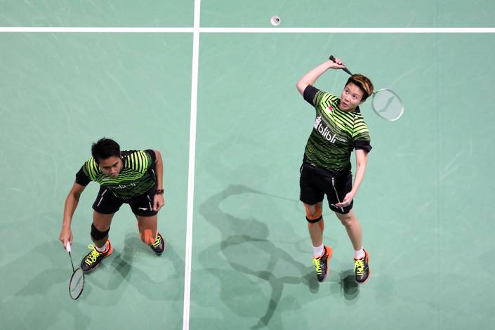 Tontowi Ahmad/Liliyana Natsir di Laga Ketiga Dubai Superseries Finals 2017. (foto: PBSI)