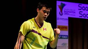 Selebrasi Brian Yang (Kanada). (Foto: BWF)