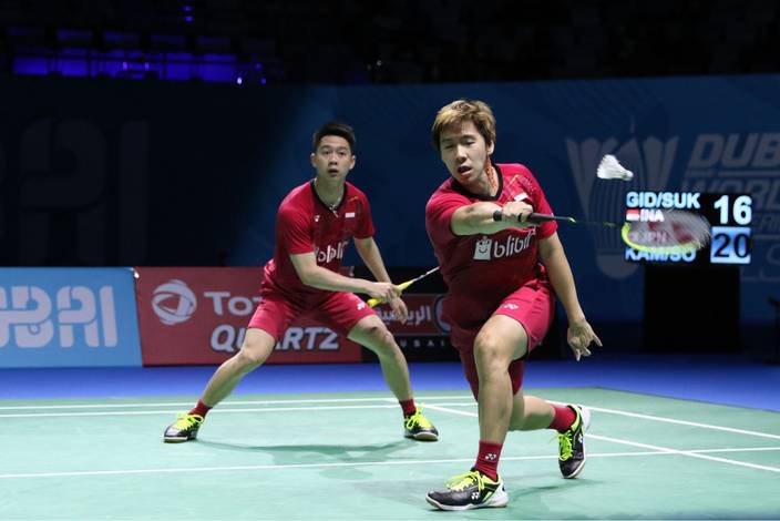 Kevin Sanjaya/Marcus F. Gideon Siap Tampil Maksimal Di Laga Terakhir Penyisihan Grup Agar Mampu Lolos ke Semifinal. (Foto: PBSI)