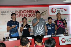 Jumpa pers rencana penyelenggaraan Indonesia Open 2023 (Humas PP PBSI)