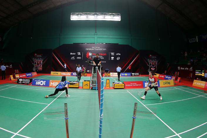 Rangkaian laga pembuka Polytron Superliga Junior 2024 (Djarum Badminton)