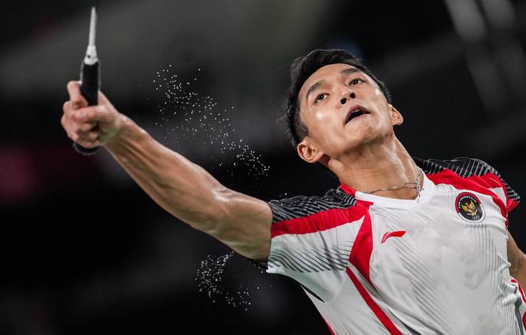 Jonatan Christie (Indonesia) harus terhenti di babak 16 besar Olimpiade Tokyo 2020. (Foto: BADMINTONPHOTO - Shi Tang)