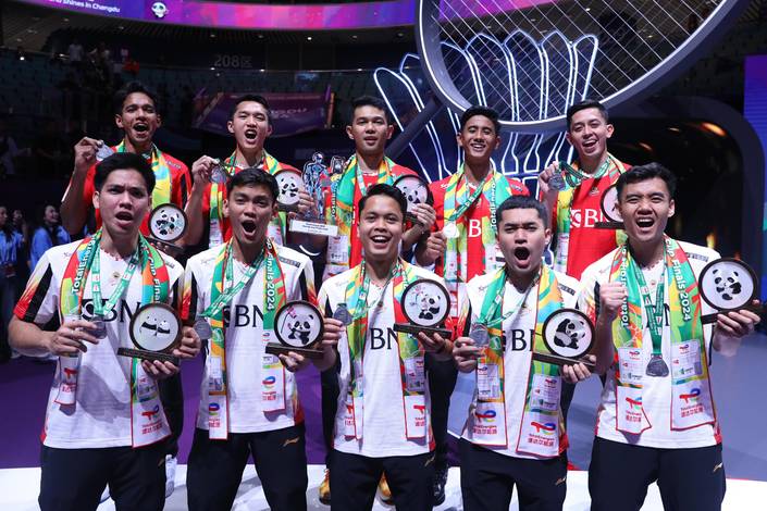 Tim Indonesia pada Piala Thomas 2024 (Humas PP PBSI)