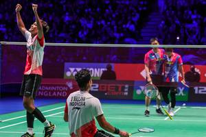 Bagas Maulana/Muhammad Shohibul Fikri & Hendra Setiawan/Mohammad Ahsan (Badminton Photo)