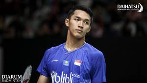 Jonatan Christie (Indonesia) saat tampil di kejuaraan Daihatsu Indonesia Masters 2020 BWF World Tour Super 500.