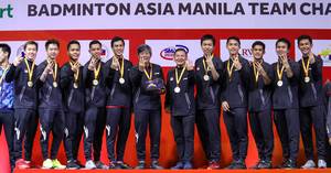 Tim putra Indonesia raih Hattrick di ajang Badminton Asia Team Championships 2020.