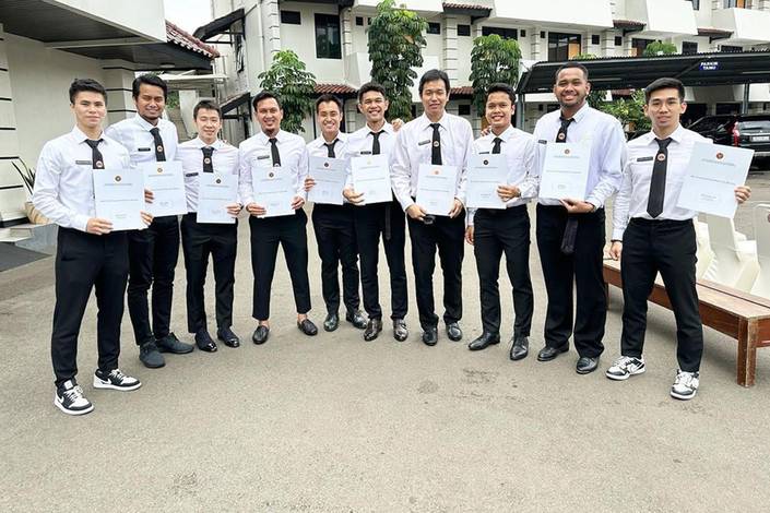 Sejumlah atlet dan mantan atlet nasional resmi diangkat menjadi PNS setelah melalui pendidikan pelatihan di Pusdiklat Tekfunghan (Dok. Fajar Alfian)