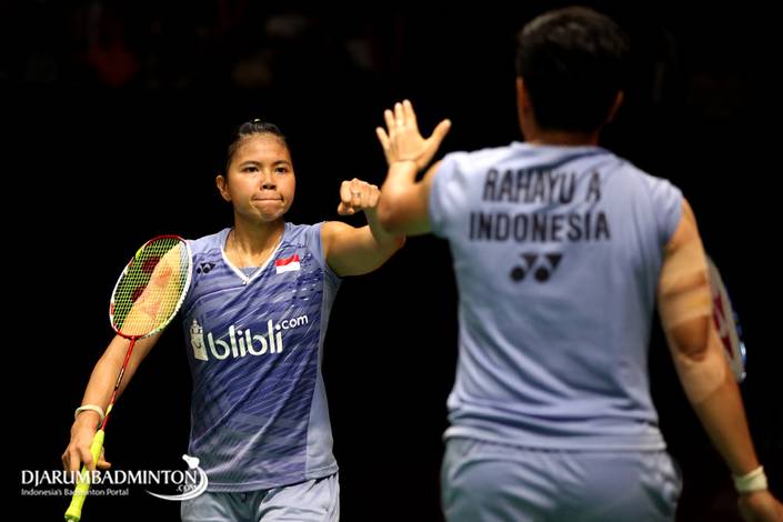 Greysia Polii/Apriyani Rahayu bersiap menghadapi penampilannya perdananya di Malaysia Masters 2019 BWF World Tour Super 500.