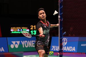 Anthony Sinisuka Ginting Melaju ke Babak Kedua WBC 2017. (Foto: PBSI)