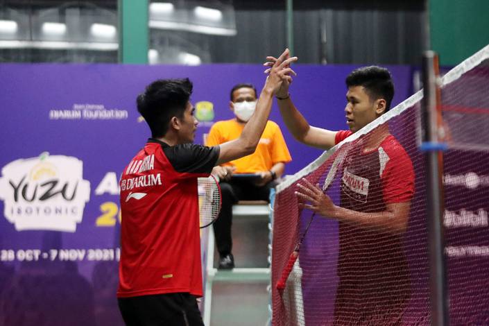 Muh. Azahbru B. Kasra & Kafi Raditya Pandika (Dok. YUZU Isotonic Akmil Open 2021)