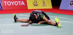 Ekspresi kekecewaan Gregoria Mariska Tunjung (Indonesia). (Copyright: Badmintonphoto | Courtesy of BWF)