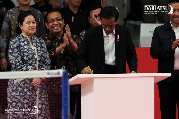 Presiden Republik Indonesia, Joko Widodo Melakukan Penandatanganan Peresmian Istora Senayan
