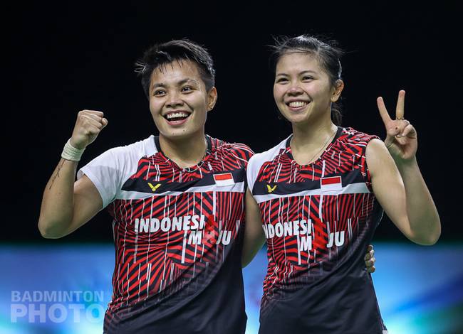 Ganda putri Indonesia, Greysia Polii/Apriyani Rahayu. (Copyright: Badmintonphoto | Courtesy of BWF)