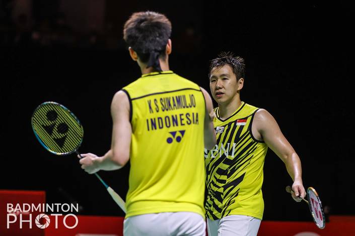 Kevin Sanjaya Sukamuljo & Marcus Fernaldi Gideon (Badminton Photo/Erika Sawauchi)