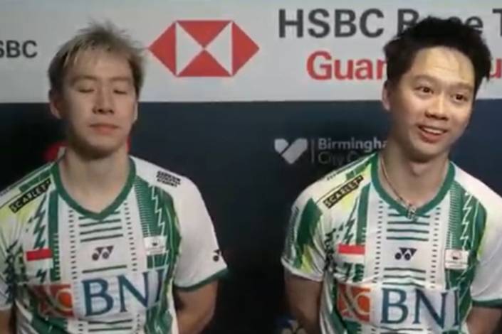 Marcus Fernaldi Gideon & Kevin Sanjaya Sukamuljo (Tangkapan Layar BWF TV)