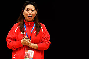 Manajer tim Indonesia, Susy Susanti.