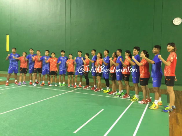 Tim Merah Putih di Ajang SEA GAMES 2017 (foto: twitter @INABadminton - PBSI)