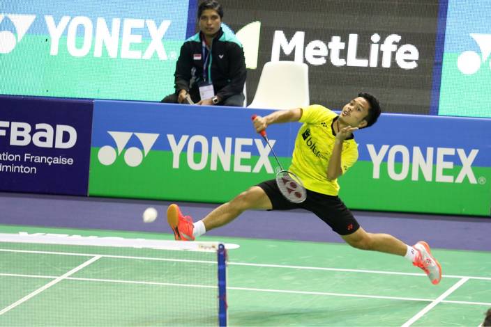 Anthony Sinisuka Ginting Sukses Revans dari Hu Yun. (Foto: PBSI)