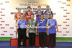 Podium Ganda Campuran Indonesia International Challenge 2017