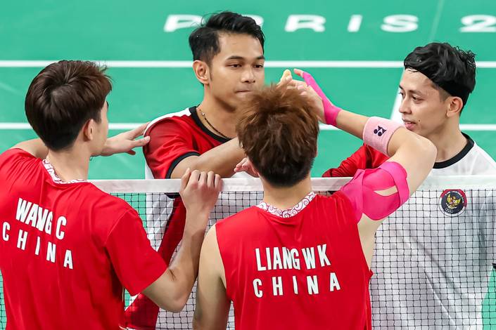 Fajar Alfian/Muhammad Rian Ardianto & Liang Wei Keng/Wang Chang (PBSI/Badmintonphoto/Mikael Ropars)