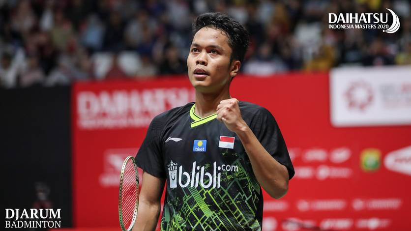 Tunggal putra Indonesia, Anthony Sinisuka Ginting.