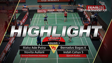 Rizky Ade/Novita Auliani(Dimensi Badminton Academy) VS Bernadus Bagas/Indah Cahya (Djarum Kudus)
