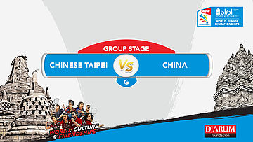 BLIBLI.COM WJC 2017 | GROUP STAGE - G | CHINESE TAIPEI vs CHINA | MD