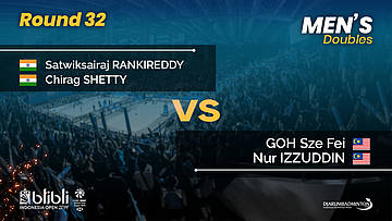 Round 32 | MD | RANKIREDDY / SHETTY (IND) vs GOH / IZZUDDIN (MAS) | Blibli Indonesia Open 2019