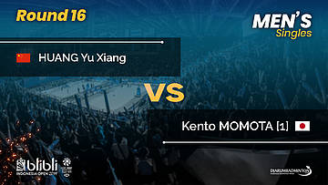 Round 16 | MS | MOMOTA (JPN) [1] vs HUANG (CHN) | Blibli Indonesia Open 2019