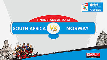 BLIBLI.COM WJC 2017 | FINAL STAGE 25 To 32 | SOUTH AFRICA vs NORWAY | MS