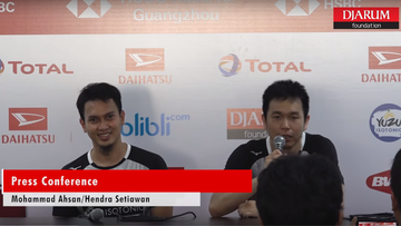 Press Conference - Mohammad Ahsan/Hendra Setiawan (Indonesia)