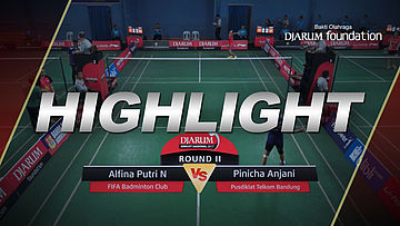Alfina Putri N (FIFA Badminton Club) VS Pinicha Anjani (Pusdiklat Telkom Bandung)