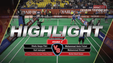 Dhefa Assya Fikri/Rafi Indrajati (Pusat Pelatihan Olahraga Pelajar/Tangkas) VS Muhammad Amin Faisal/Muhammad Rivani (Berkat Abadi Banjar)