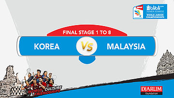 BLIBLI.COM WJC 2017 | FINAL STAGE 1 To 8 | KOREA vs MALAYSIA | XD